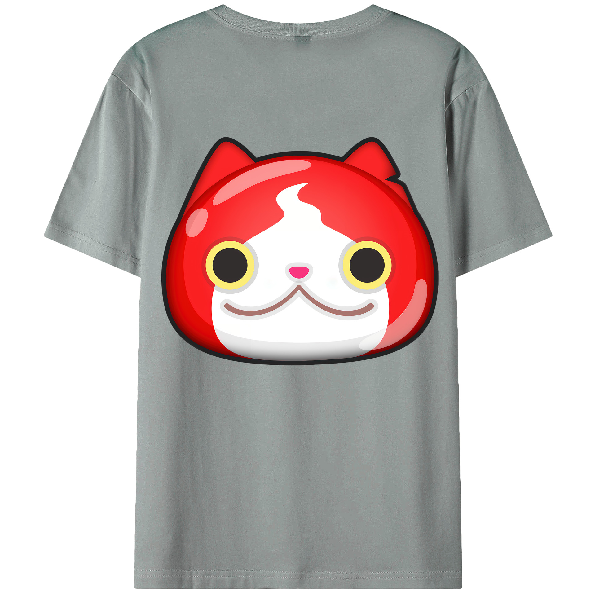 （画像用） 妖怪ウォッチ Yo-kai Watch 綿100％ メンズ半袖Tシャツ（バックプリント） 通気性
